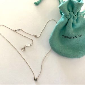 Tiffany Sterling Silver Necklace w/ Aquamarine